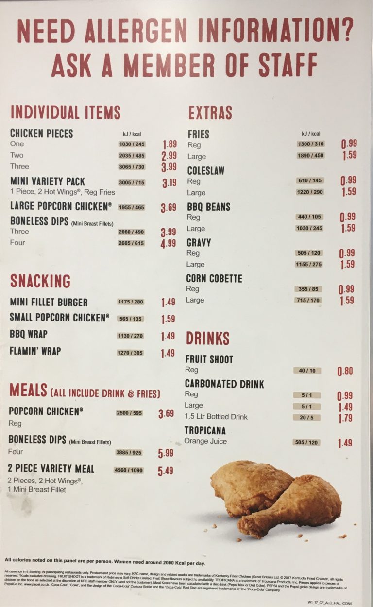 KFC Menu Prices UK [updated June 2021] Chicken Boxes